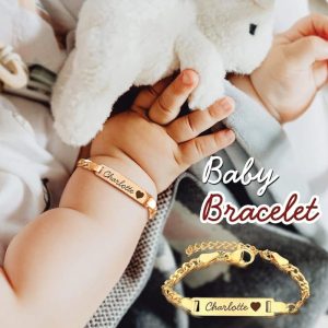 Customized Baby Name Bracelet Gold and Silver Pakistan