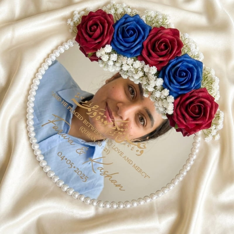 Pakistani Bride and Groom Arsi Mushaf Wedding Ceremony Prop