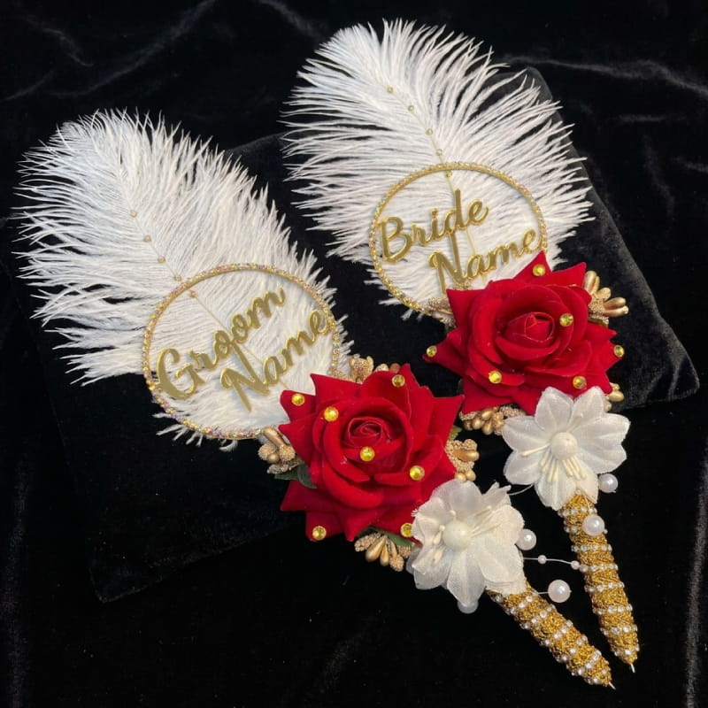 Customized Feather Nikkah Signature Pen for Wedding Pakistan