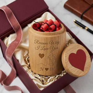 Personalized Reasons Why I Love You Wooden Jar Pakistan