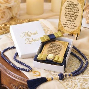 Personalized Tasbeeh Counter and Mini Quran gift box set for Mifrah Zubair