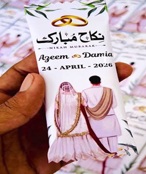 nikah customize chocolate
